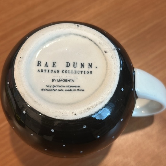 Rae Dunn POUR Black & Cream Polka Dot Creamer. Rare. - Picture 5 of 10